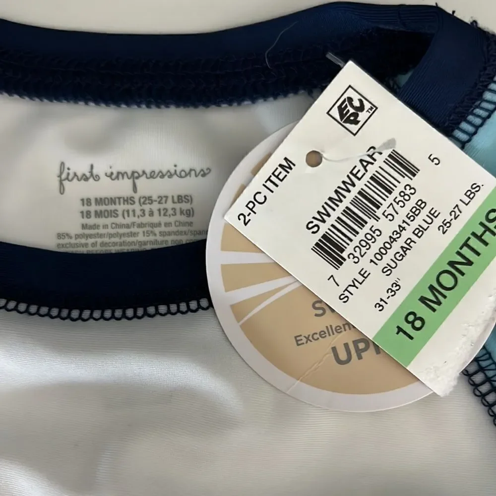 Toddler Swimsuit and Rashguard NWT